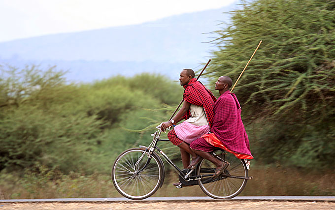 Maasai on the bike